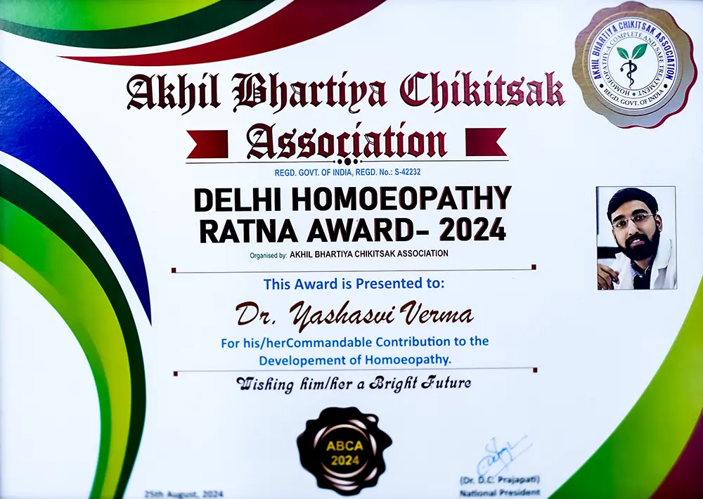Delhi Homeopathy Ratna Award 2024